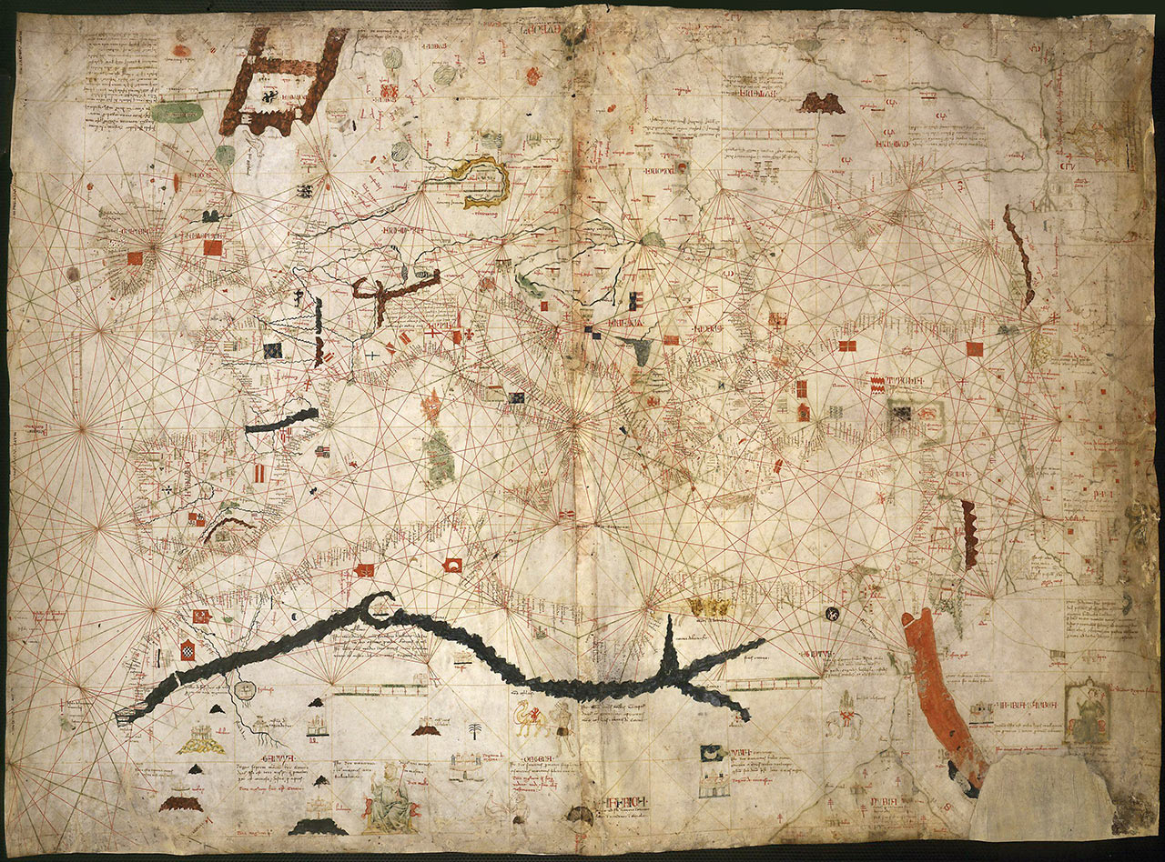Карта-портулан Анжелино Дульсерта. 1339 год